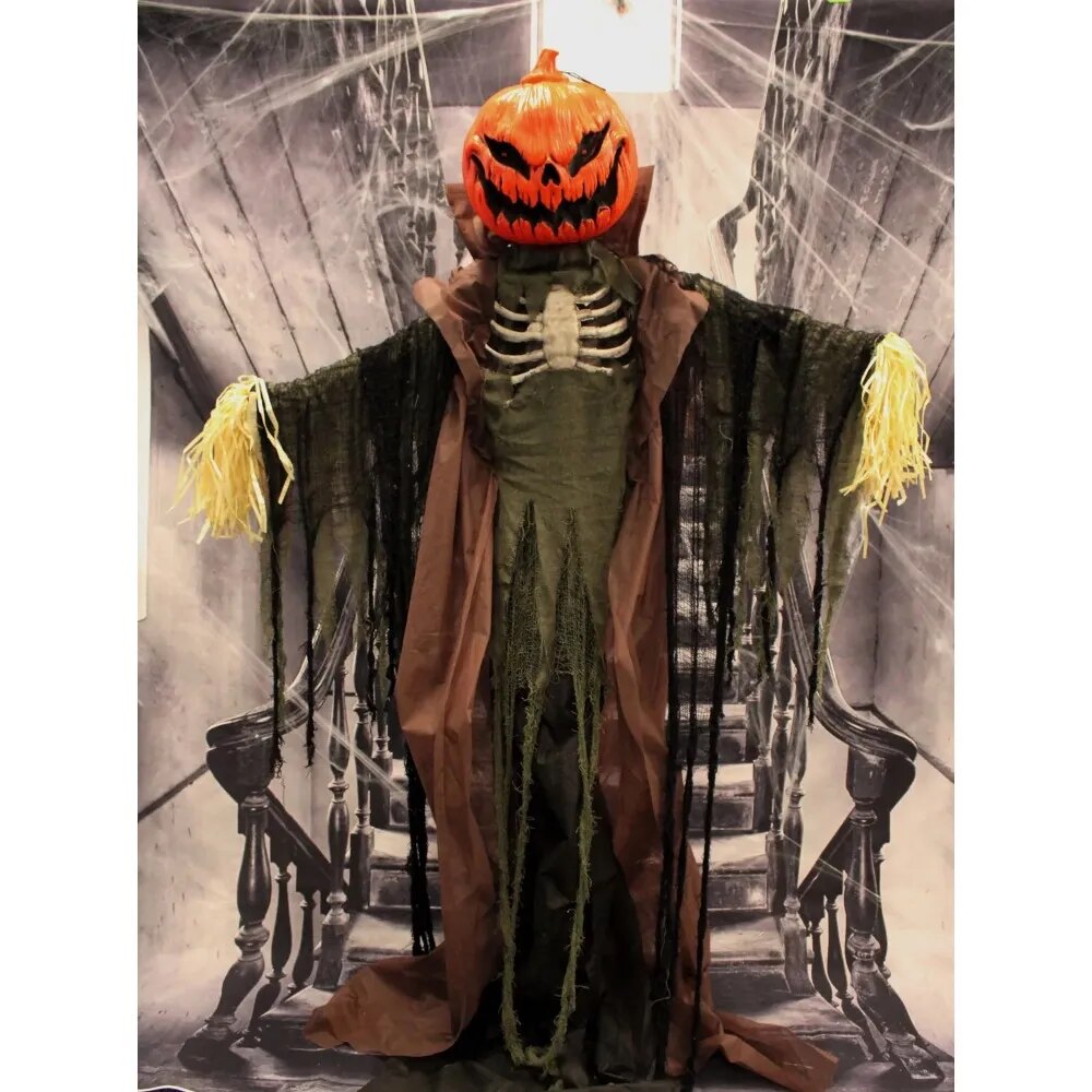 Halloween Decorations Life-Size Animatronic Scarecrow