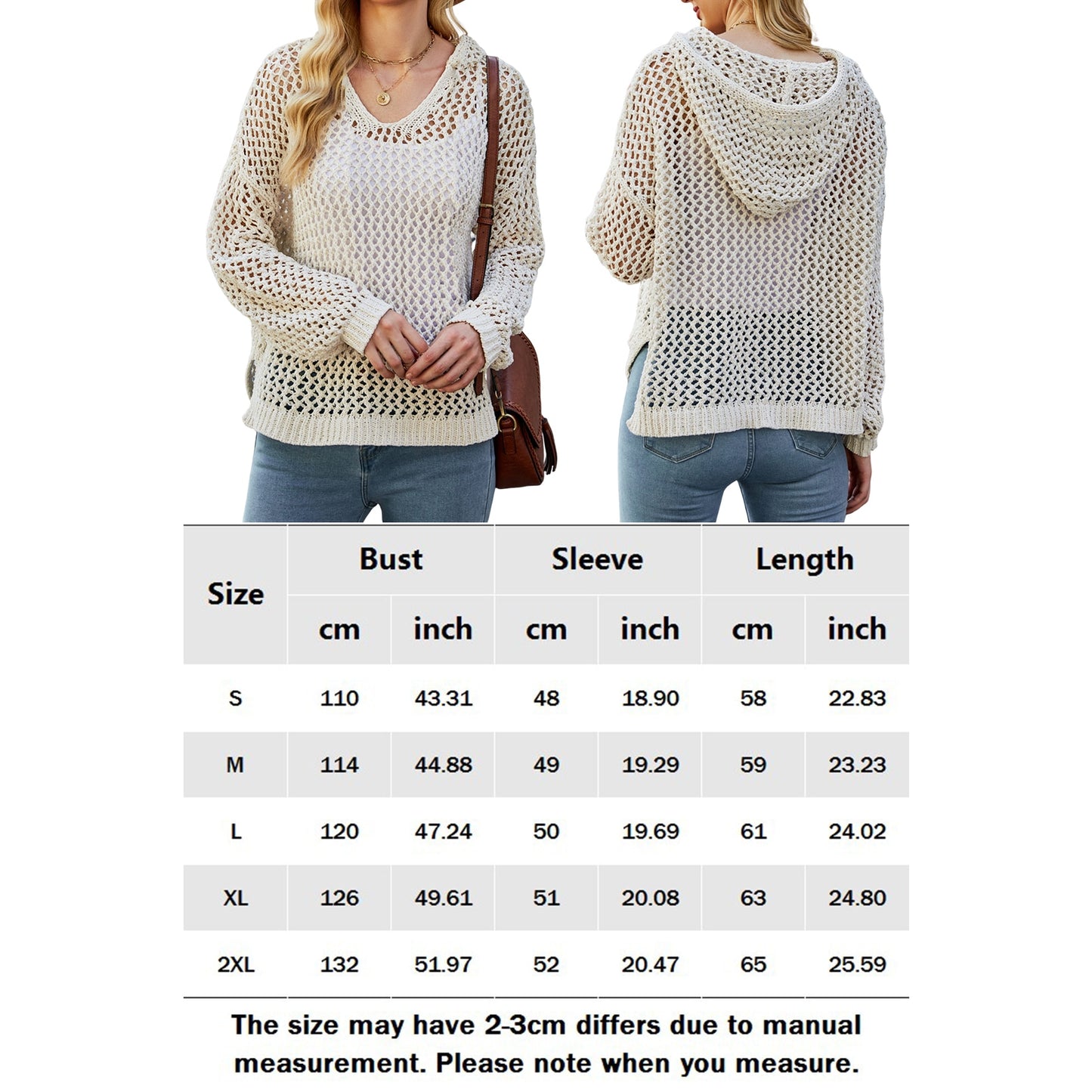 Loose Hollow Out Knit Hoodies Summer Shirt