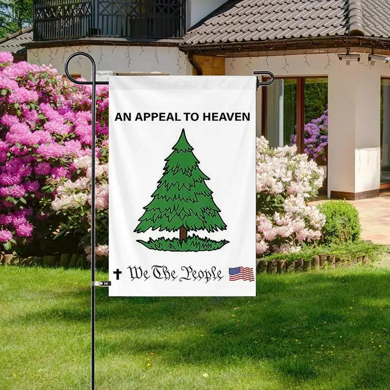 Liberty Tree Flag Garden Outdoor Decor Green Tree Yard Flag Vertical Double Sided We The People American Revolution Liberty