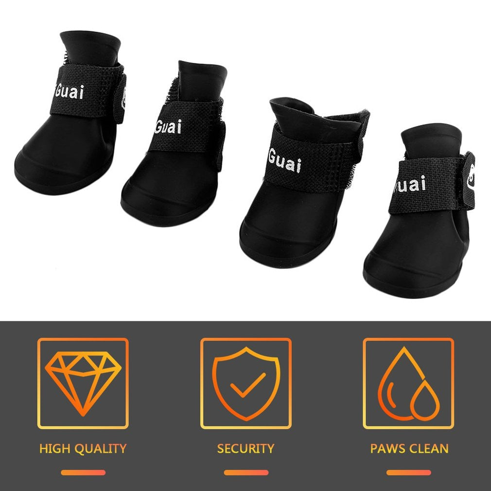 Pet Dog Rain Shoes Dog Booties Rubber Anti Slip - peterkaczconnect