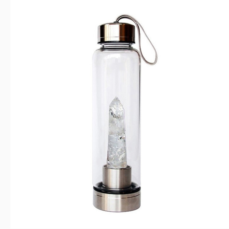 Drink Water Bottle Crystal Healing Energy Stone Glass - peterkaczconnect