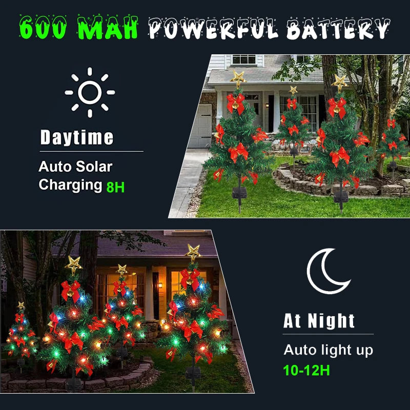 Waterproof Outdoor Christmas Decorations Solar Christmas Tree