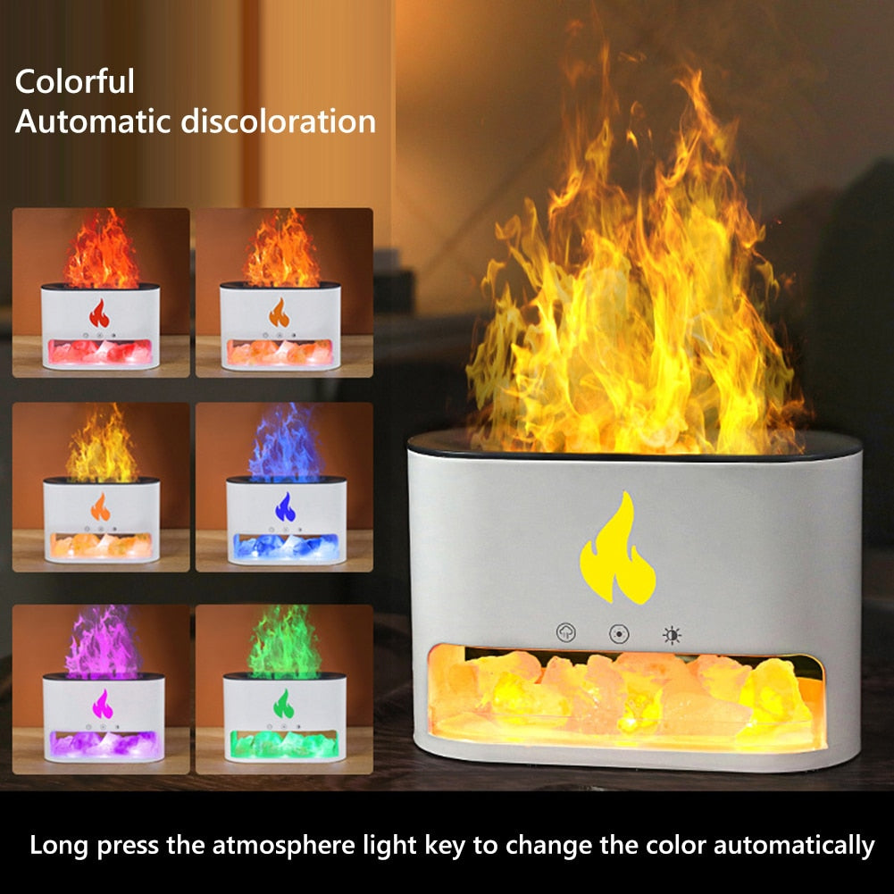 Flame Air Humidifier 250ml Ultrasonic Essential Oil Diffuser - peterkaczconnect