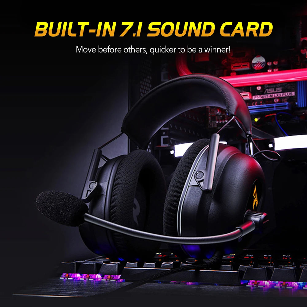 Surround Sound Gaming Headset for PS5/PS4/PC Computer Gamer