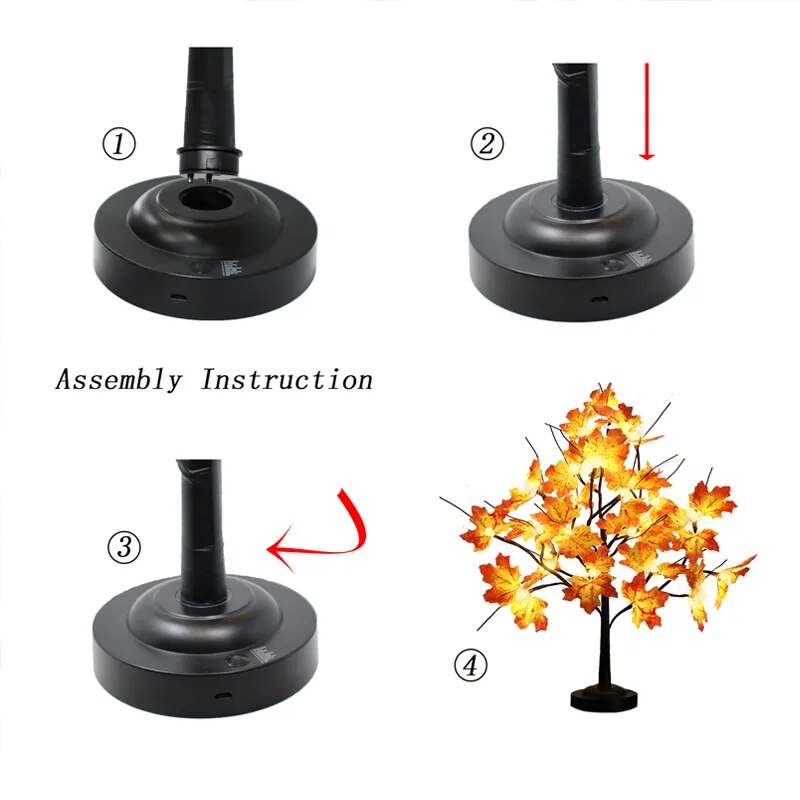 Artificial Maple Tree Led Desktop  Decoration