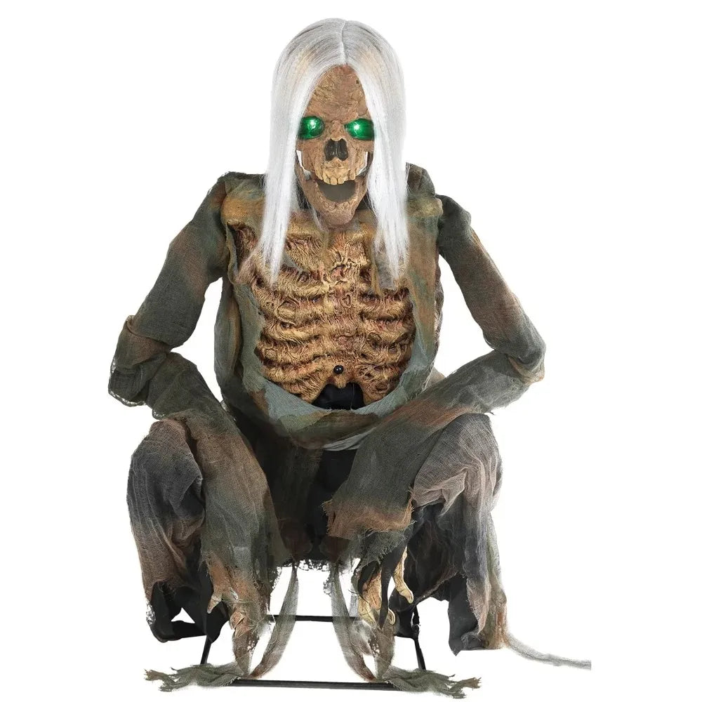 Crouching Bones Animated Prop Halloween Decoration