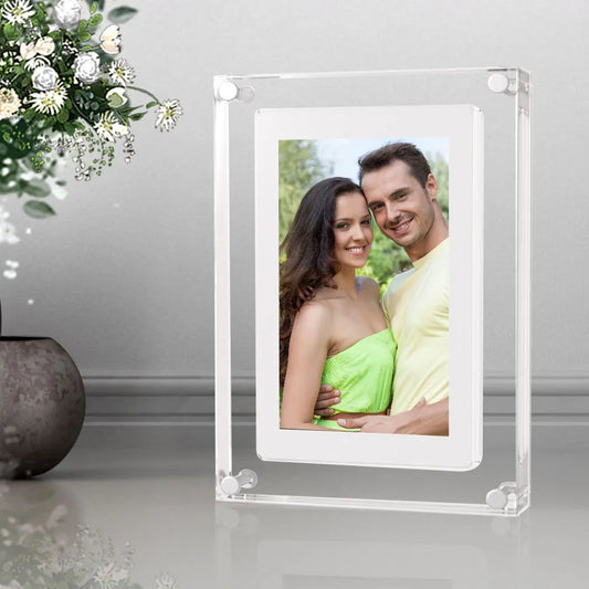 Acrylic Digital Photo Frame 5 Inch 2G Memory Volume button Speaker