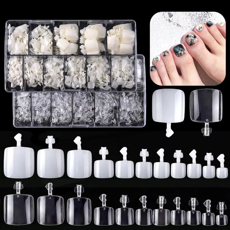 1~8PCS Box Quick Extension Nail Mold Tips Finger Extension