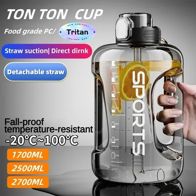 2 Liter Tritan BPA Free Sport Water Bottle Travel Leakage-proof Cup