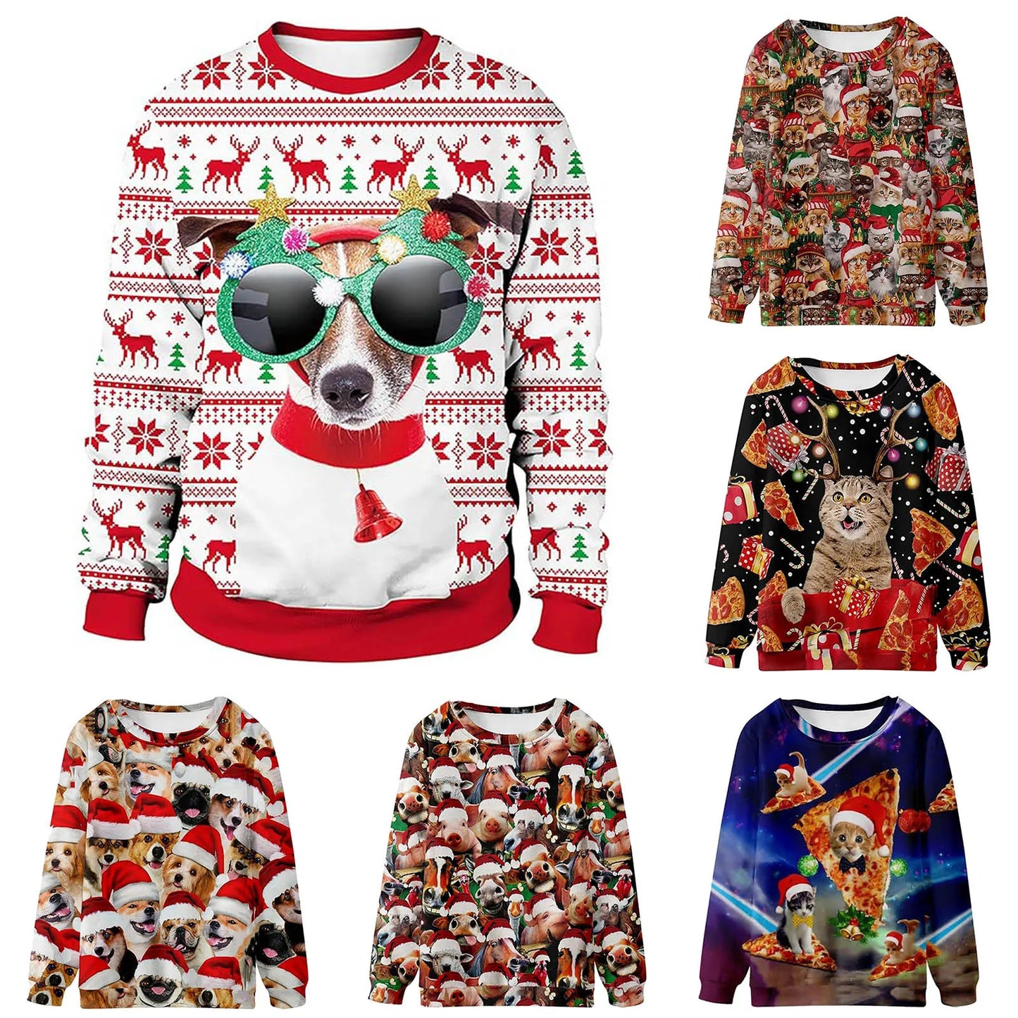 Men Ugly Christmas Sweatshirt Pullover