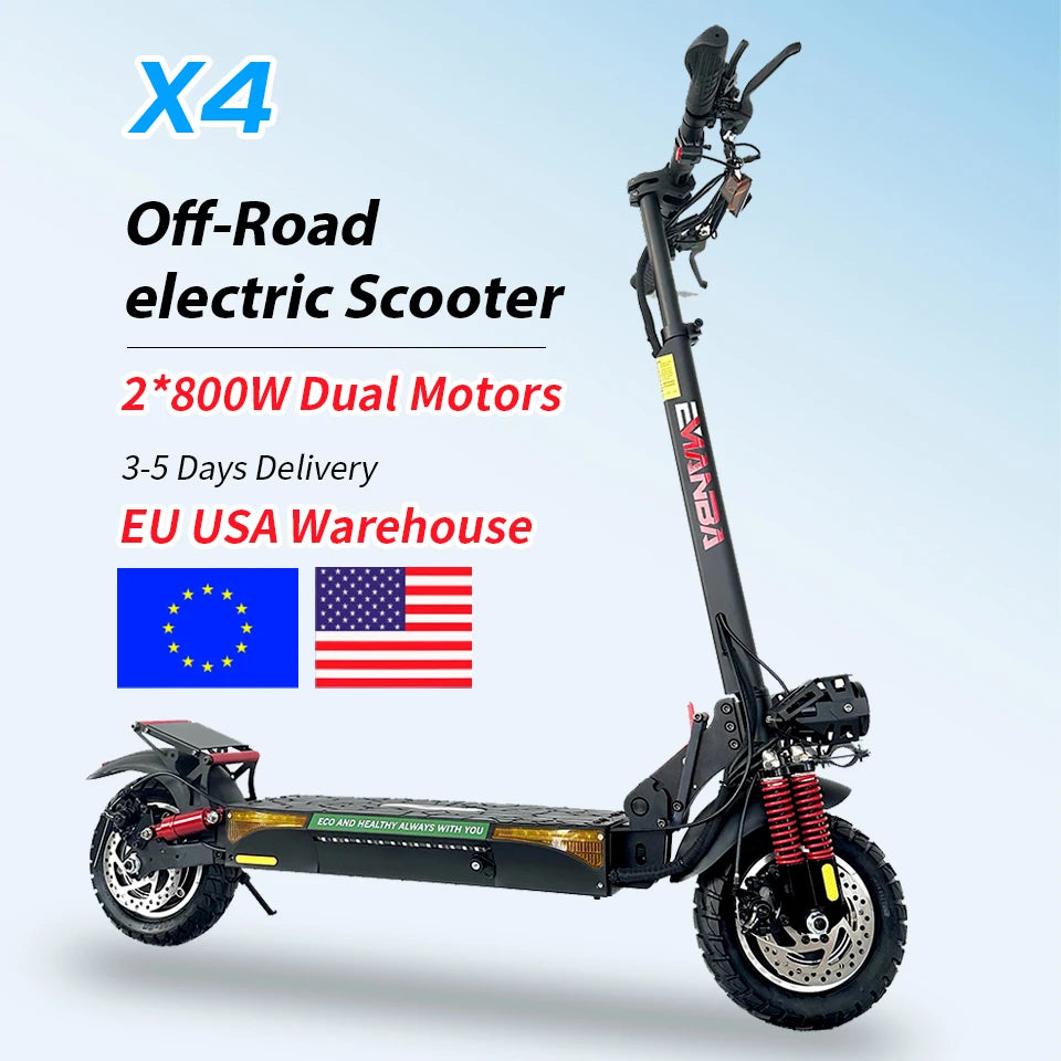 Powerful Dual Motors Electric Kick Scooter 10INCH  OFF Road Tires