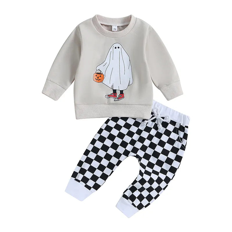 0-3Years Toddler Boy Girl 2Pcs Halloween Outfits Pants Set