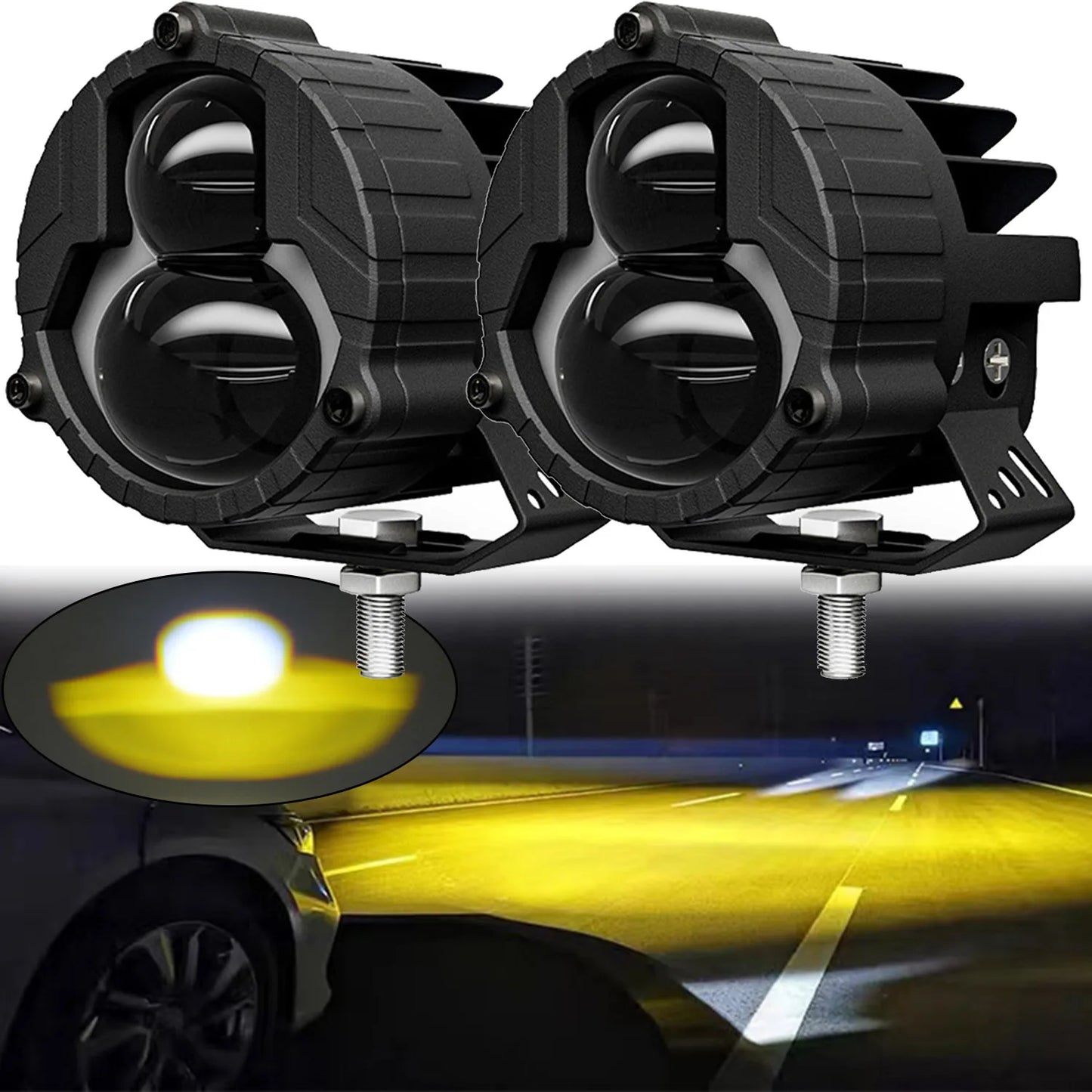 Z20 LED White Amber  Work Fog Driving Lights Bar