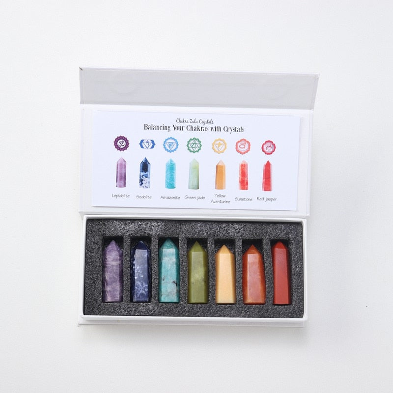 7 Chakra Healing Therapy  Stone Set W/ Gift Box - peterkaczconnect