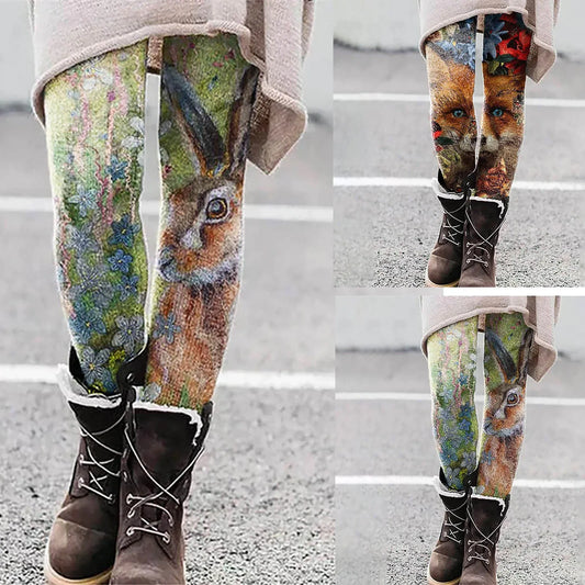 Women's HOT Leggings  Print Pant High Waist Leggings