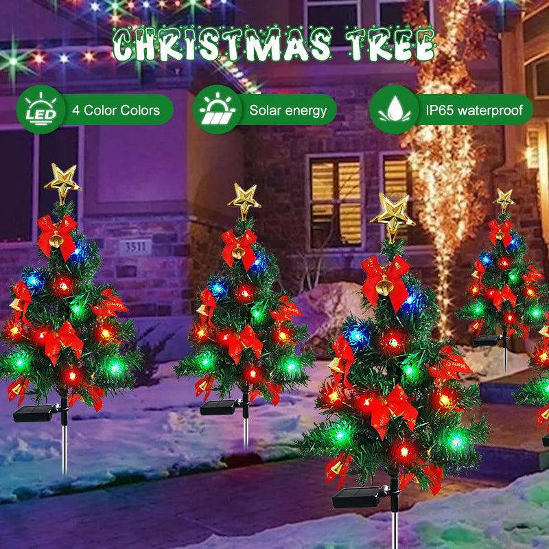 Waterproof Outdoor Christmas Decorations Solar Christmas Tree