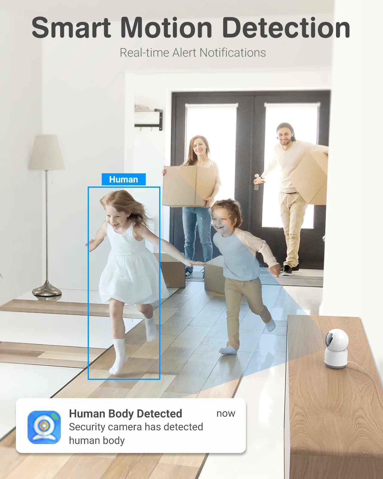 Wifi IP Camera Indoor AI Human Detect Wireless Camera