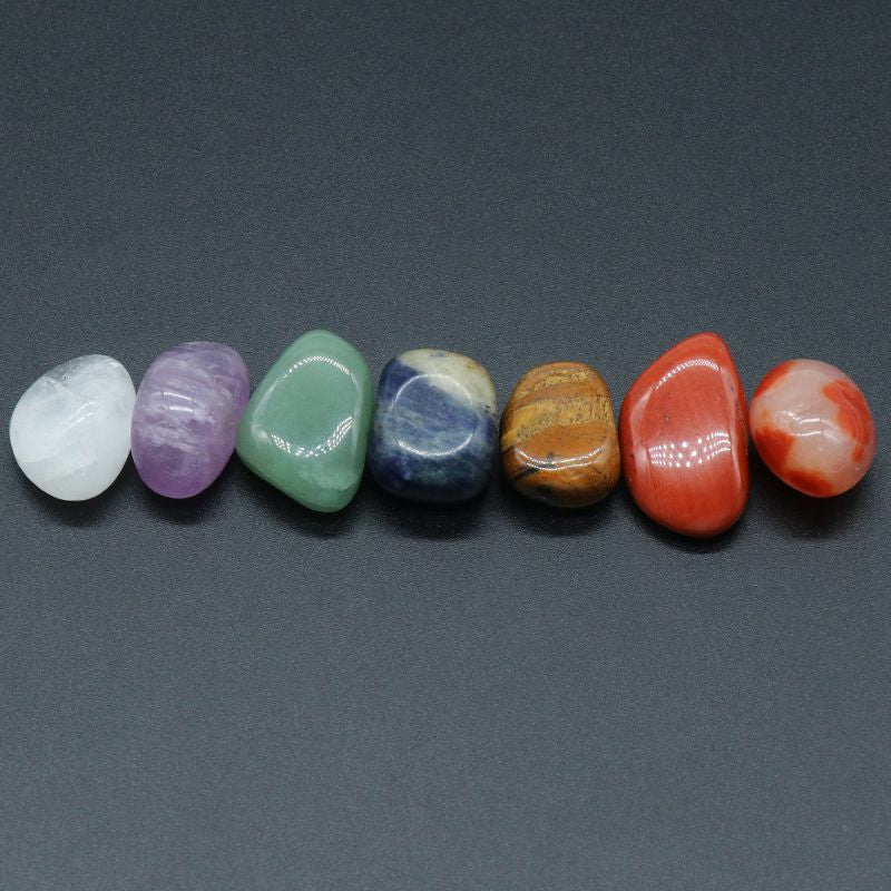 Natural 7 Chakra Healing Mineral Rock Set W/ Gift Box - peterkaczconnect