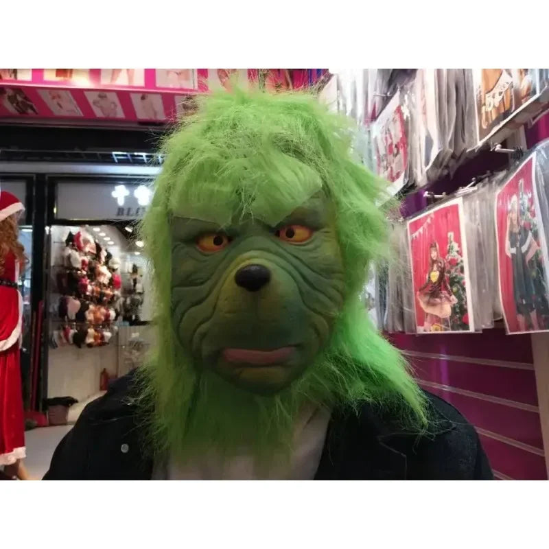 Party Costume Christmas Grinch Mask Headgear Christmas Costume