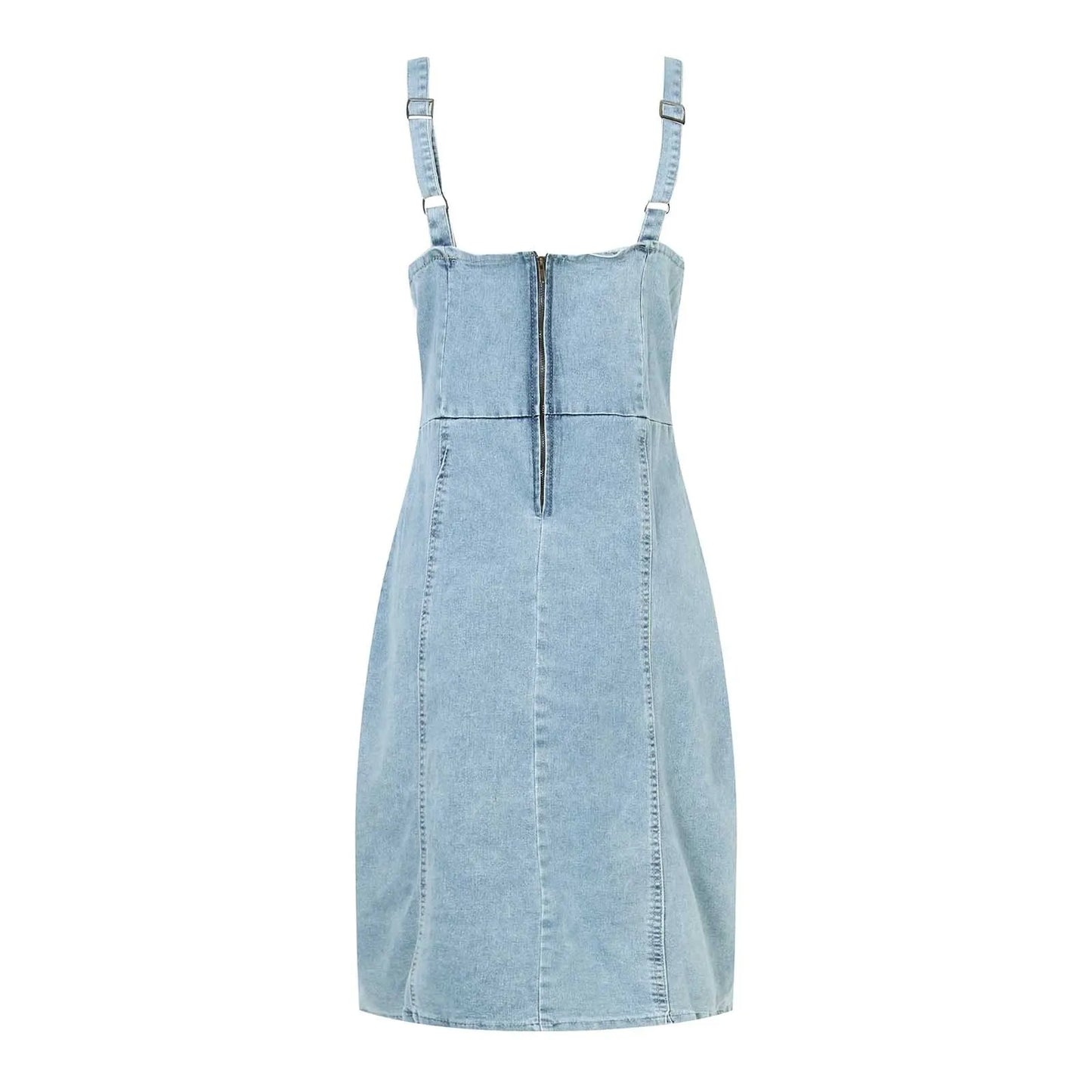 Fashionable Sleeveless Denim Dress