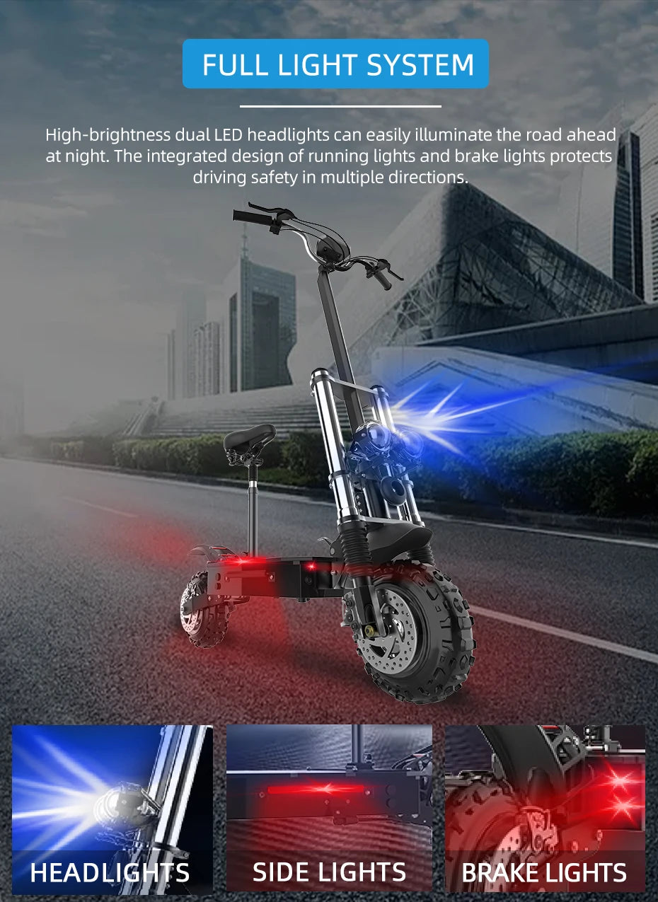 Electric Scooter Super Up To 50 MPH & 50 Miles  for Adults