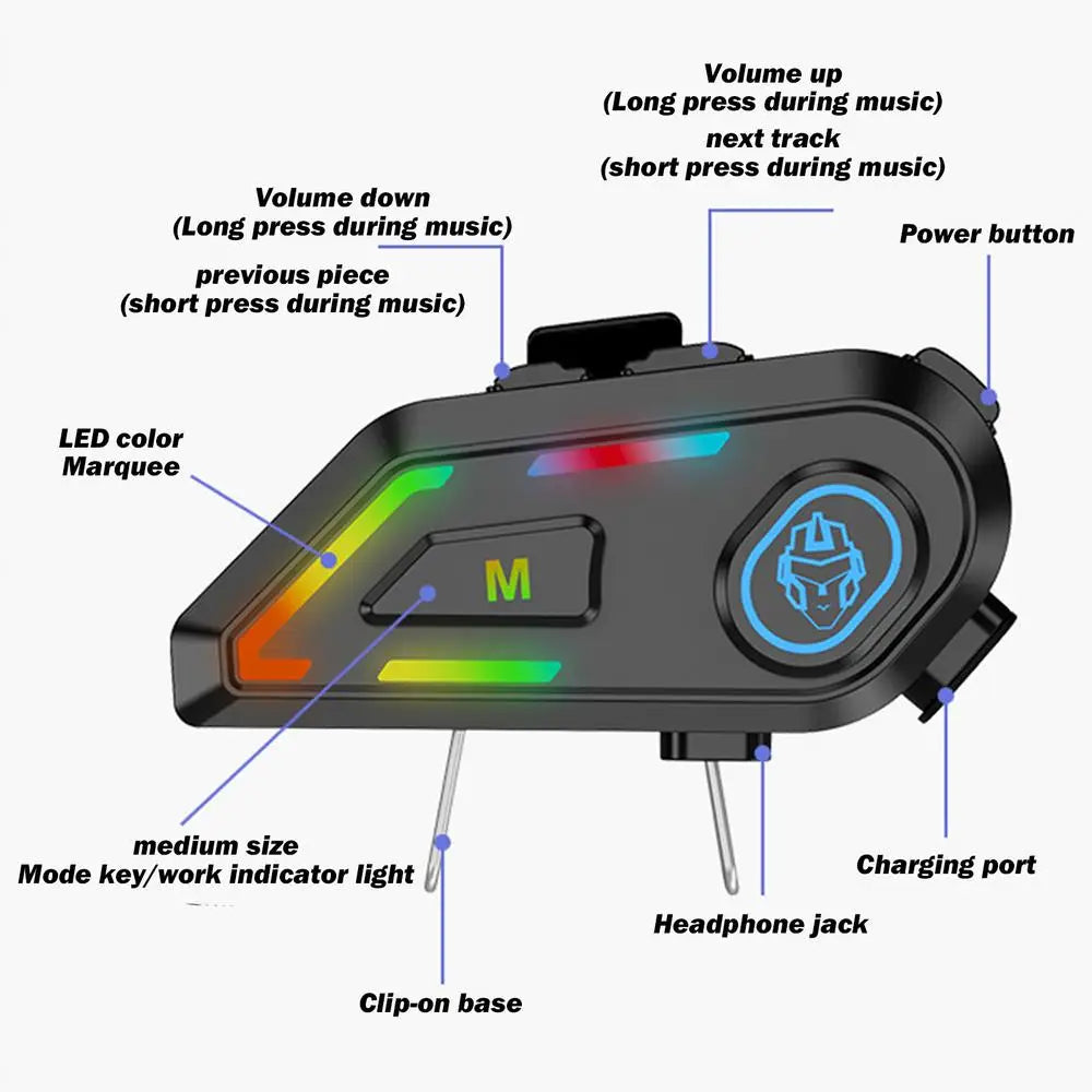 Universal Motorcycle Intercom  Headphones Waterproof