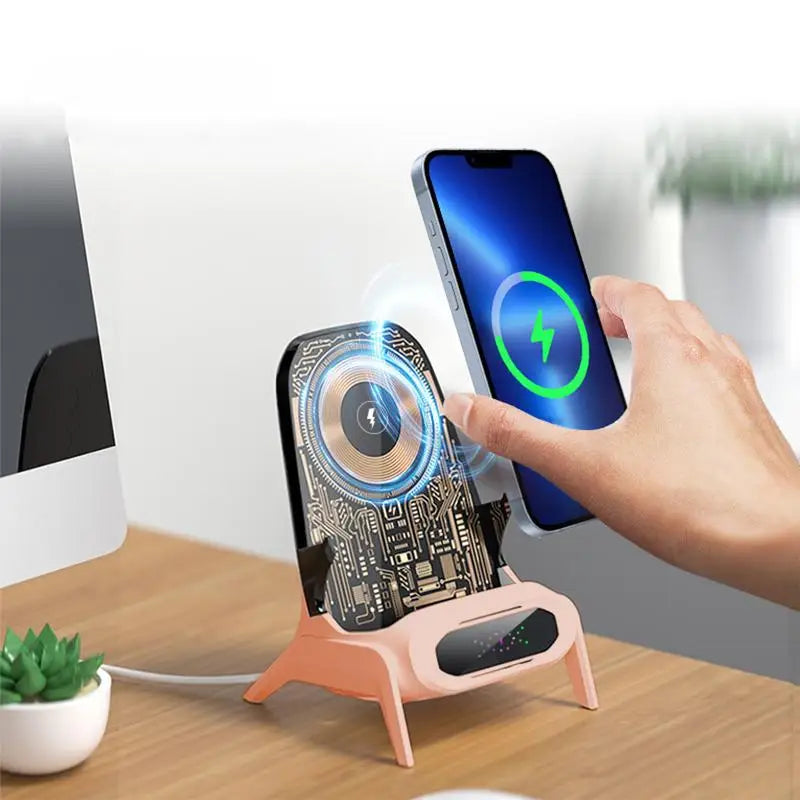 Charging Station 3 In 1 Wireless Charger Magnetic Wireless Charger With Speaker Function Phone