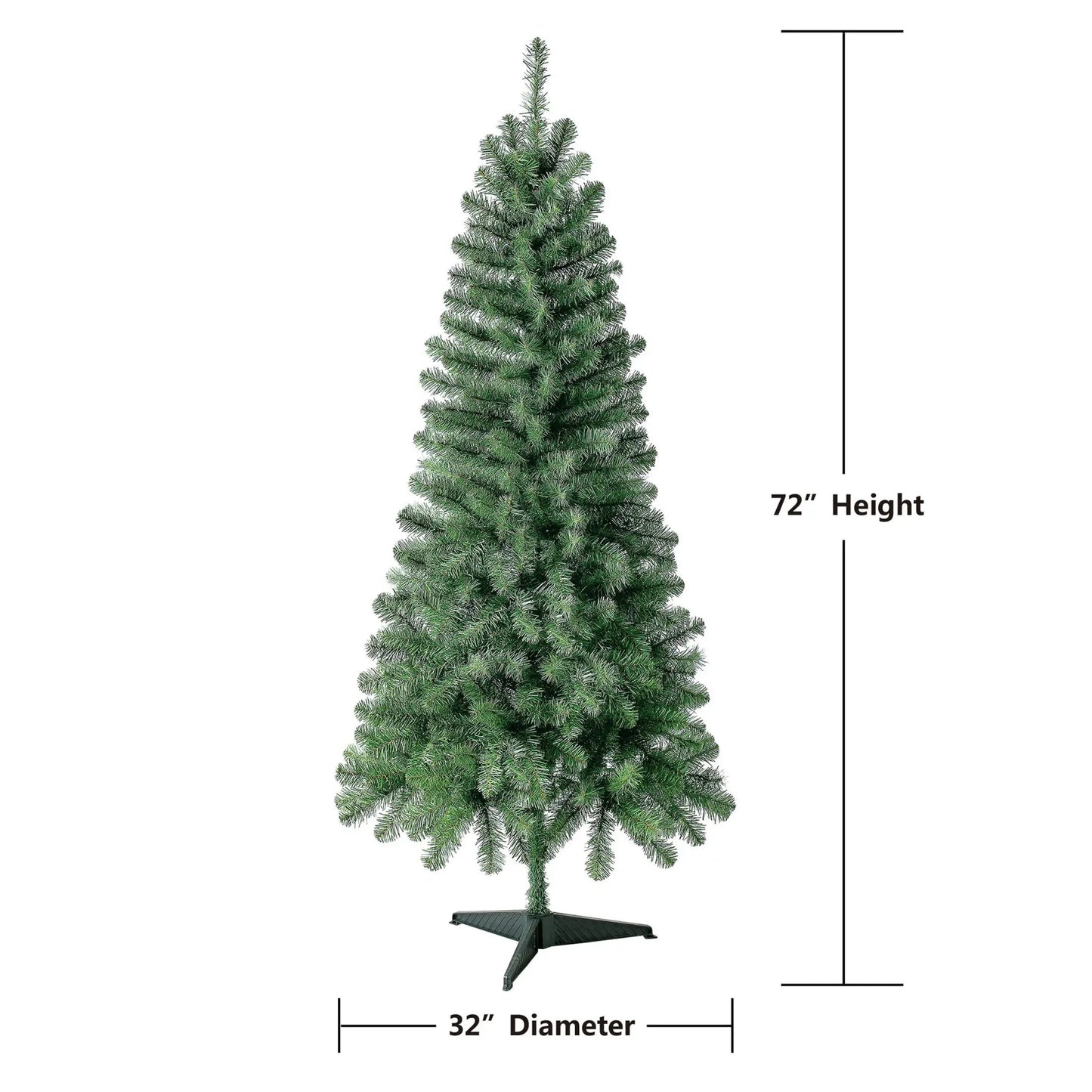 6 ft Non-Lit Wesley Pine Green Artificial Christmas Tree