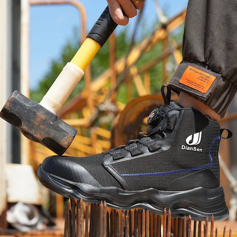 Men Steel Toe Safety High Top Sneakers