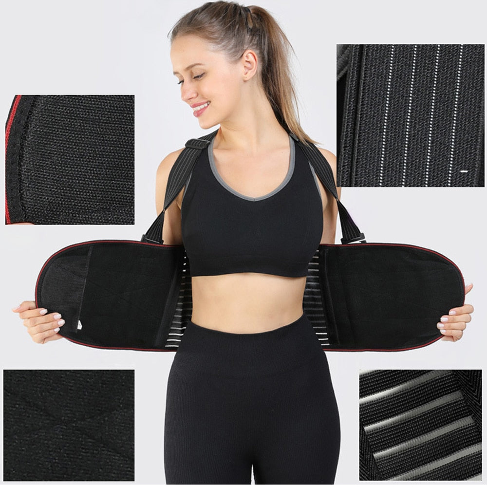 Pressurized Fitness Belt Abdomen Back Posture Corrector - peterkaczconnect