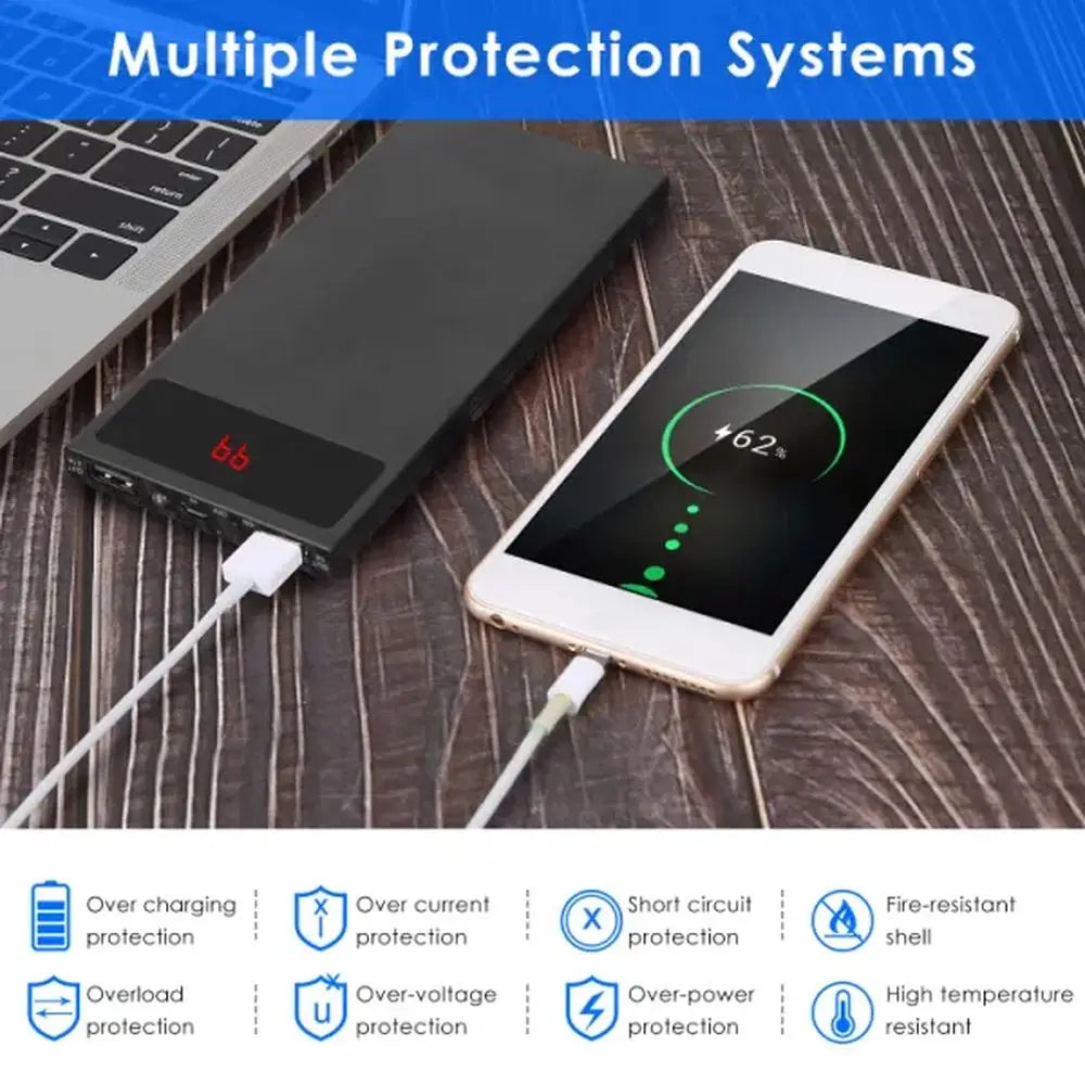 Power Bank Ultra Thin External Battery Pack Phone Charger