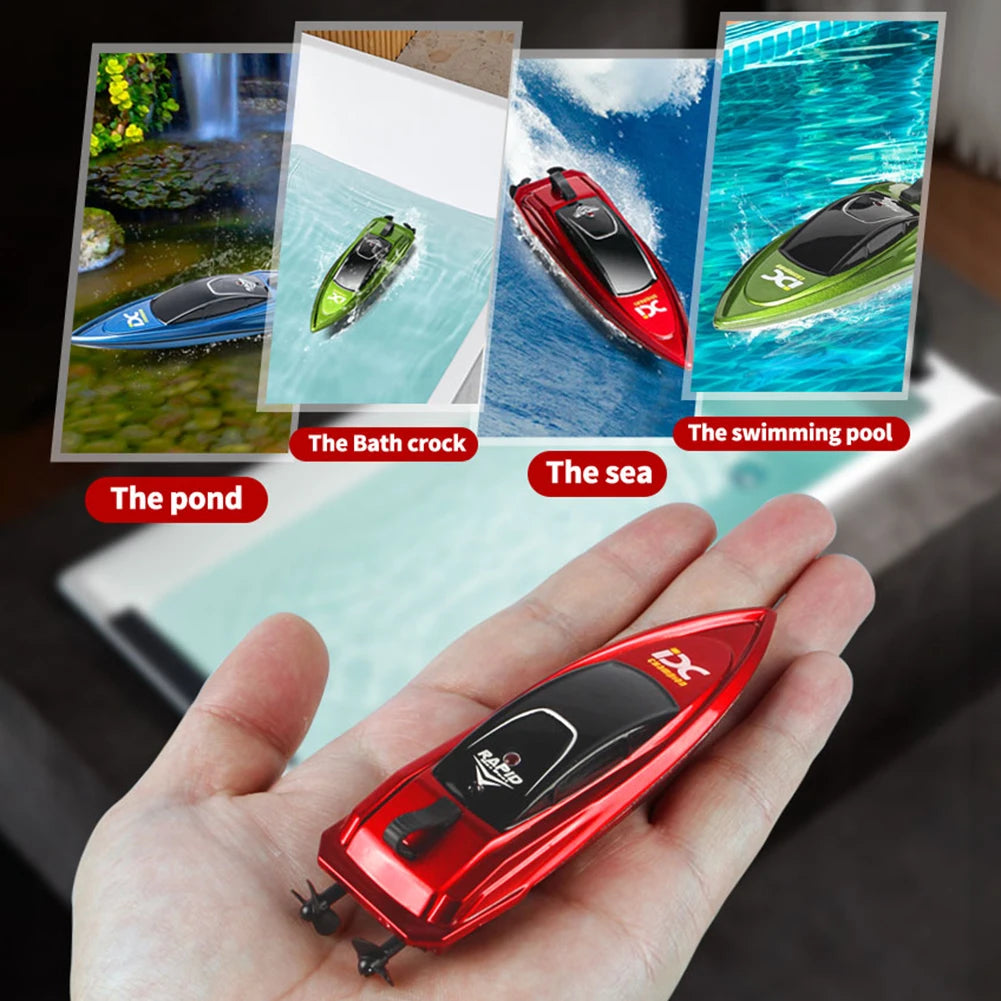 RC Speed Boat Remote Controlled High Speed LED Lamp Waterproof for Kids