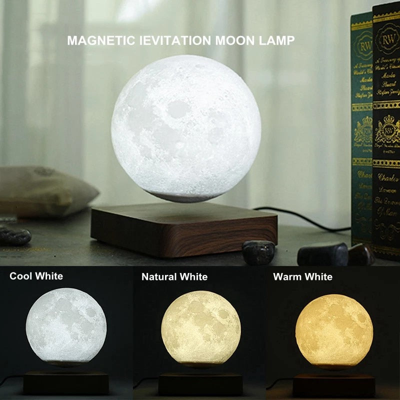 Levitating Moon Lamp Night Light Floating  LED Lamp - peterkaczconnect