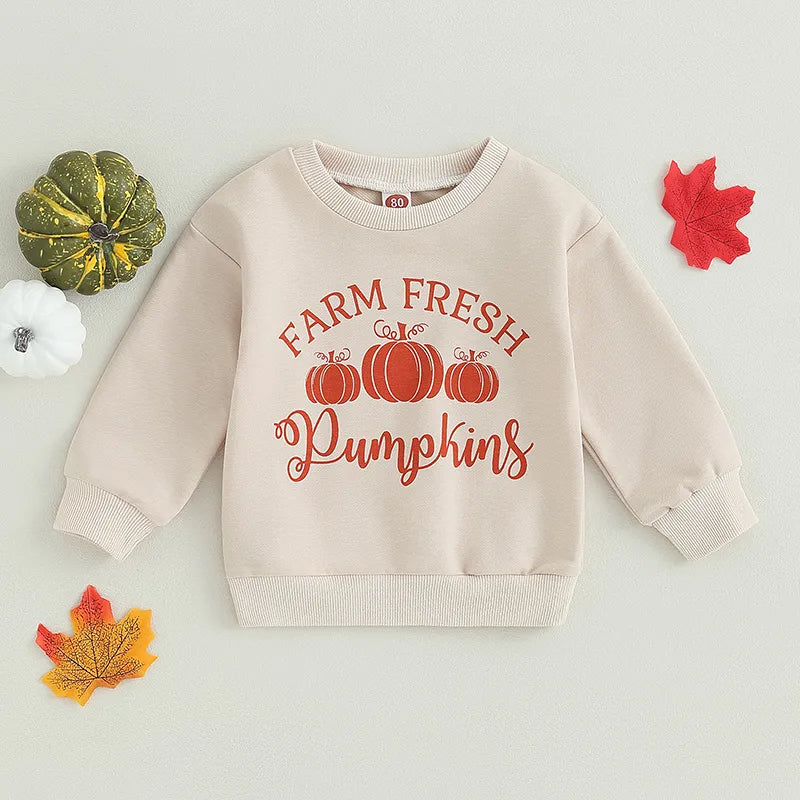 0-5Years Kids Boy Girl Sweatshirt Pumpkin Print Halloween