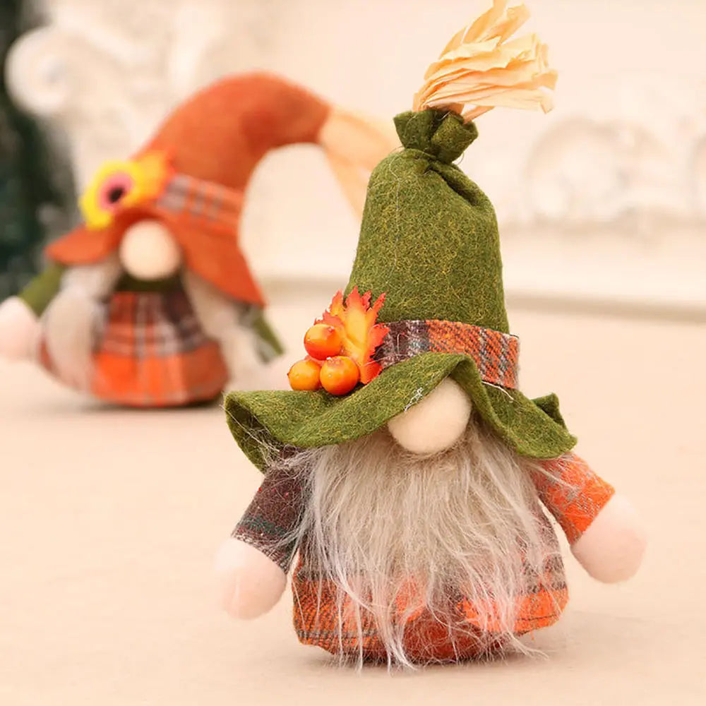 Gnome Elf Dwarf Ornaments Autumn Halloween Thanksgiving Decoration