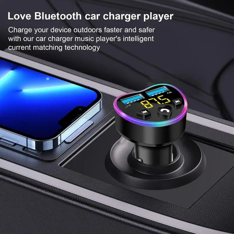 Wireless Car Adapter Dual Port USB Fast Charging Phone Charger