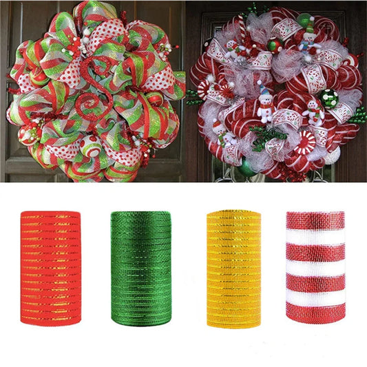 Decor Mesh Ribbon for Wedding Christmas Decorations Xmas