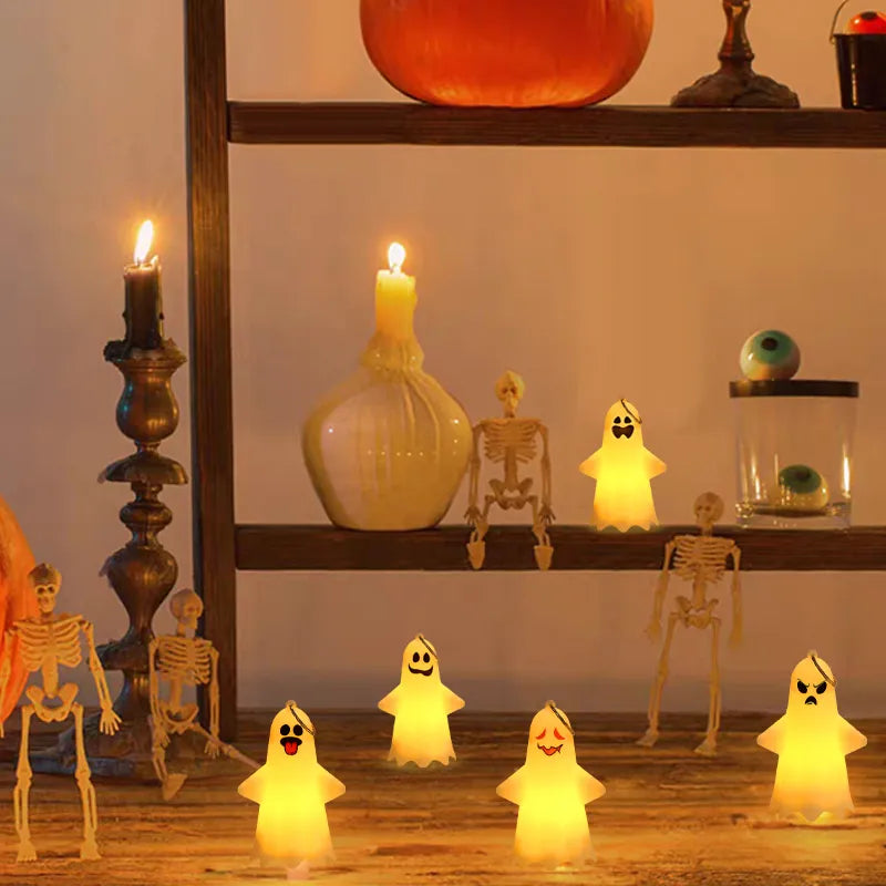 5/10pcs Halloween Ghost Light Cute Hanging Pendant Lamp