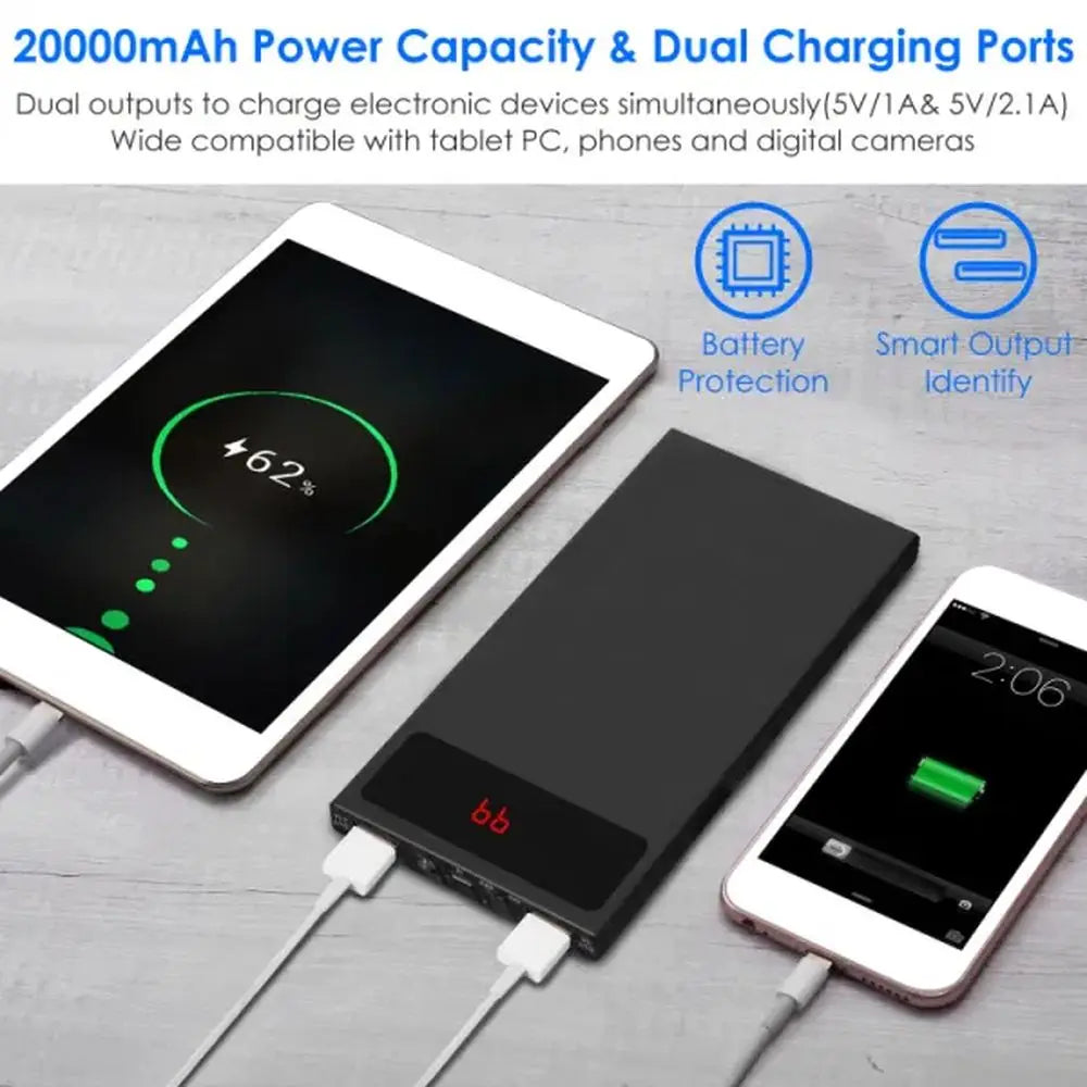 Power Bank Ultra Thin External Battery Pack Phone Charger