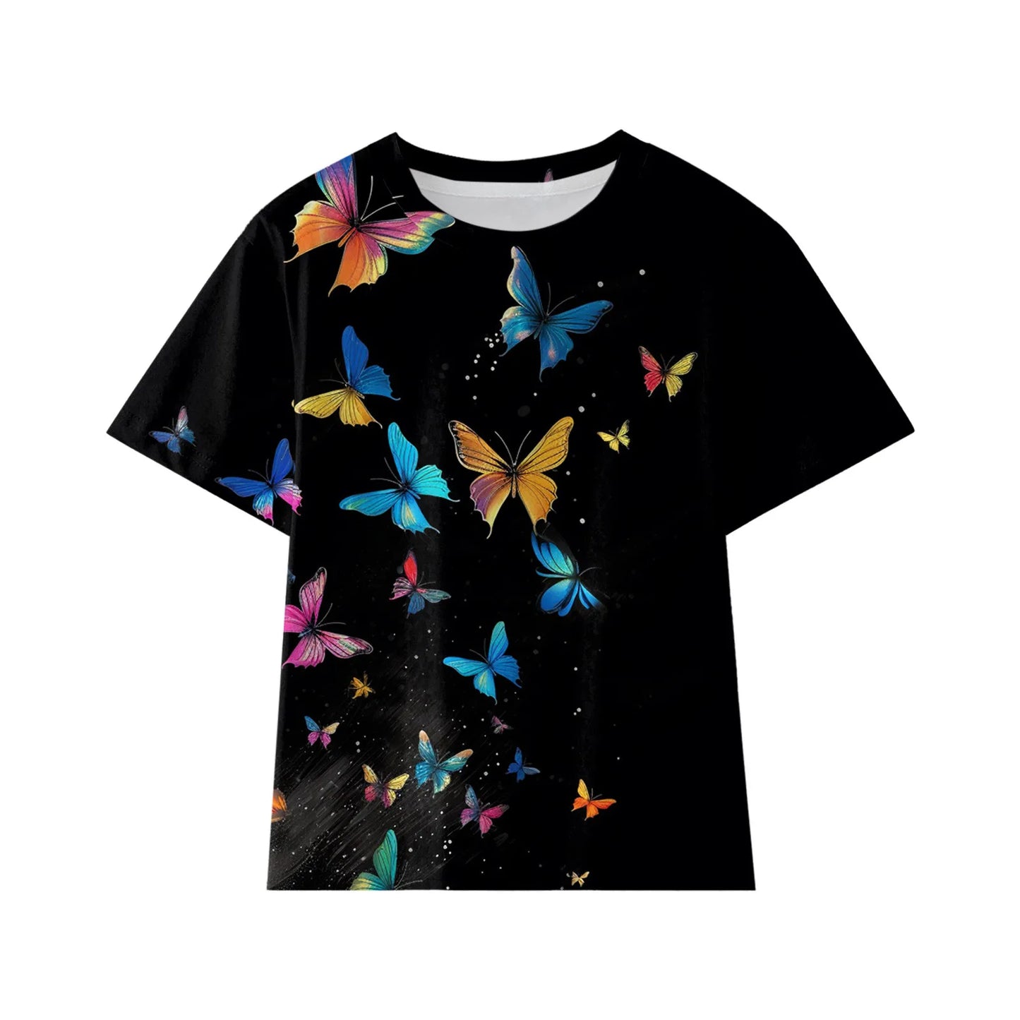 Toddler Boys Girls Butterflies Prints Trendy  Tee Shirt