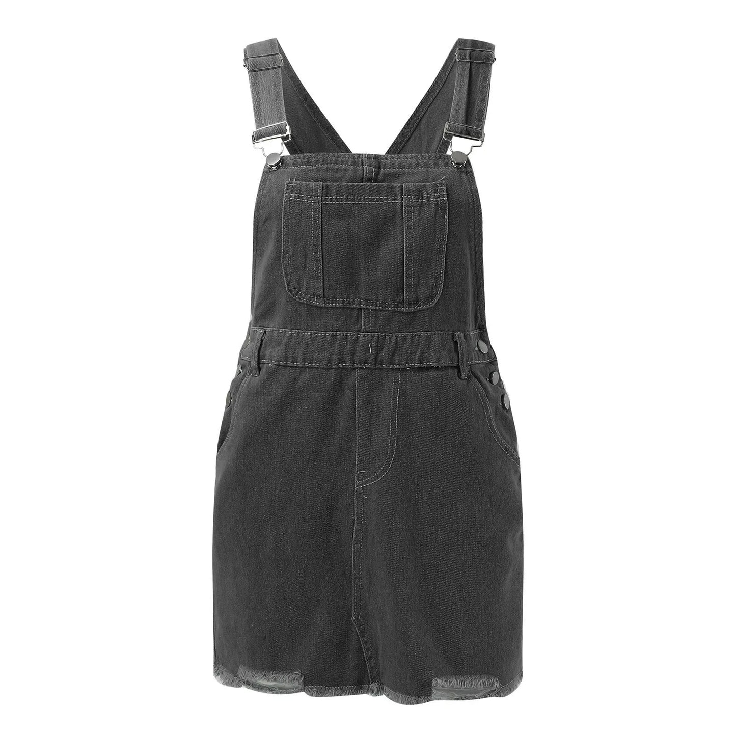 American Flag Denim Bib Overall Sundress