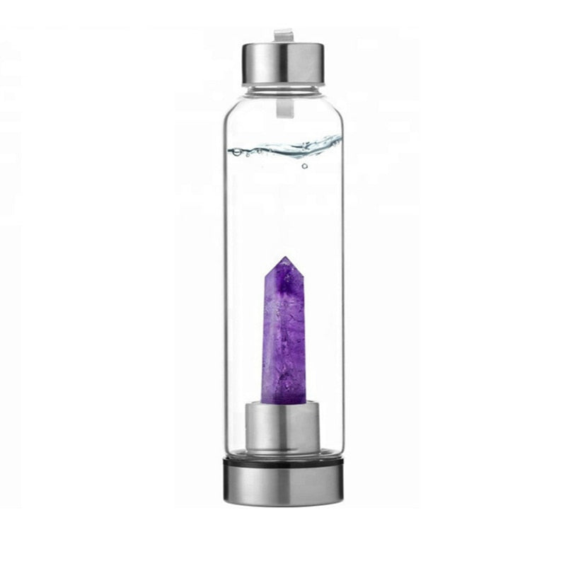 Drink Water Bottle Crystal Healing Energy Stone Glass - peterkaczconnect