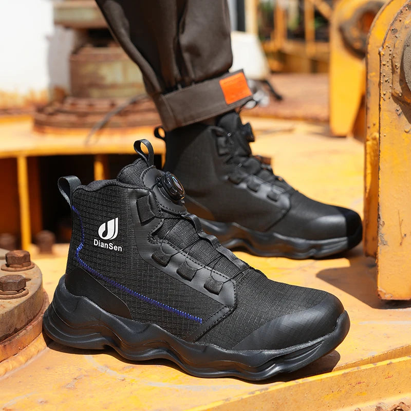 Men Steel Toe Safety High Top Sneakers