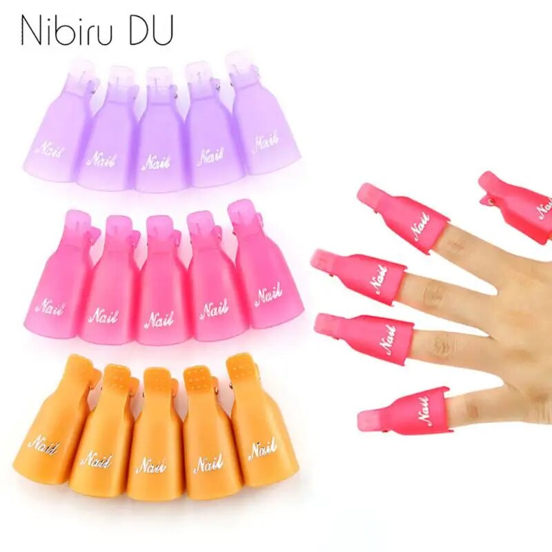 Plastic Nail Art Soak Off  UV Gel Polish Remover