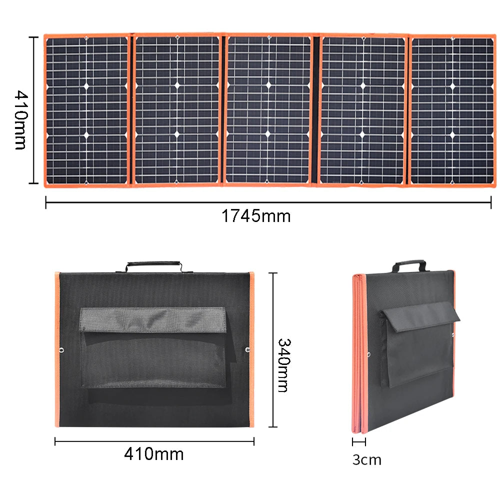 100w Foldable solar panel portable solar charger 12v  5v usb