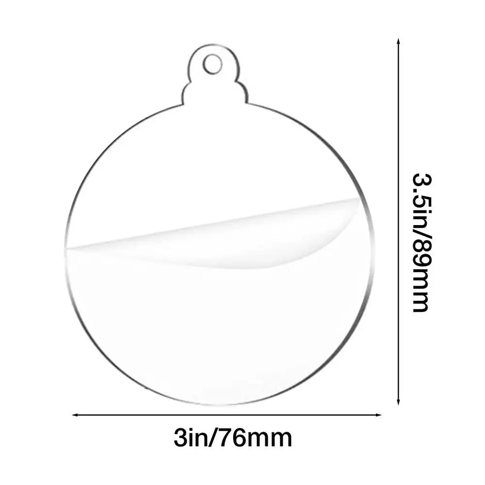 Clear Acrylic Ornament Clear Flat Ornaments For Crafts DIY