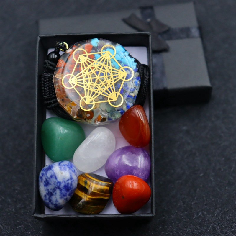 Natural 7 Chakra Healing Mineral Rock Set W/ Gift Box - peterkaczconnect