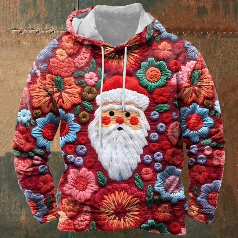 Christmas Hoodies For Men Santa Claus Mens Oversized Hoodie