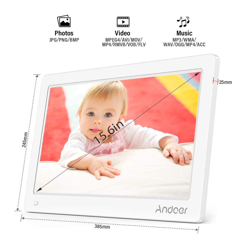 15.6 Inch Digital Photo Picture Frame