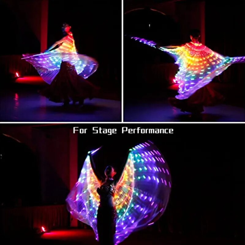 LED Butterfly Glowing Wing Dance Colorful Lighting Costumes